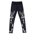 thumbnail image 1 of Qarigey Pantalones largos ajustados elásticos elásticos con estampado Digital para niñas y mujeres Ropa interior Qarigey FS2694-00, 1 of 6