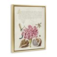 thumbnail image 3 of Stupell Industries Victorian Antique Flower & Snails Gold Floating Frame Canvas Art, 17 x 21, by June Erica Vess, 3 of 8