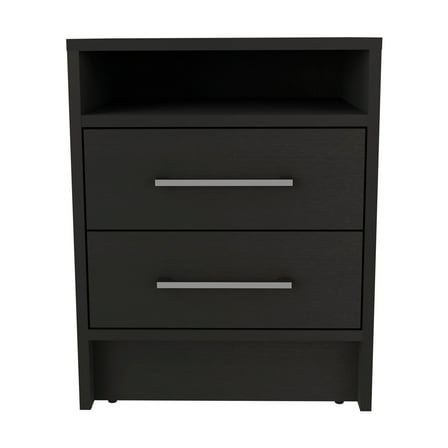 HomeRoots 530261 16 in. Black Four Drawer Dresser