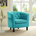 thumbnail image 2 of Modern Contemporary Urban Design Living Lounge Room Armchair, Blue, Fabric, 2 of 5