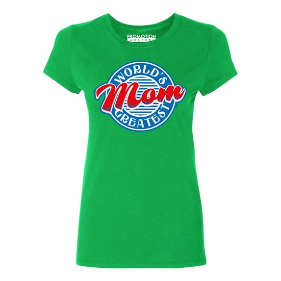 P&B World's Greatest Mom Funny Women's T-shirt, Green, XL