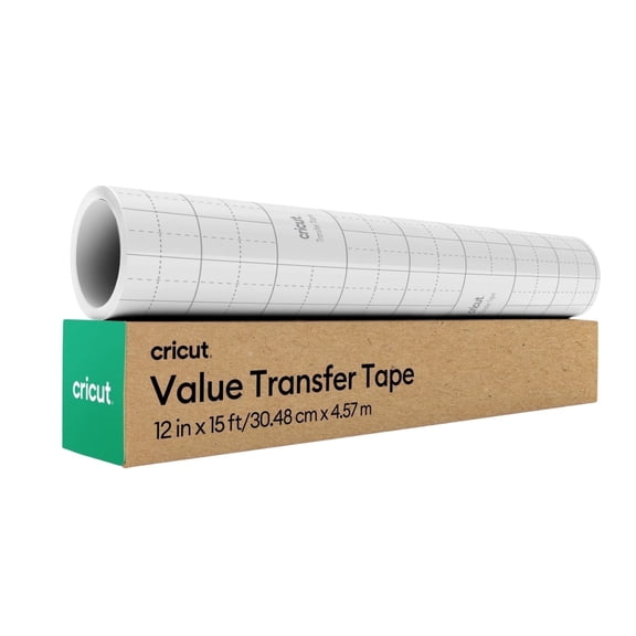 Cricut Transfer Tape Roll, Value Craft Vinyl Transfer Tape, Transparent, 12 in x 15 ft