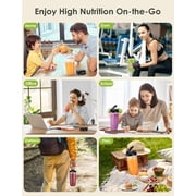Personal Smoothie Blender, Blenders and Grinder Combo for Kitchen with 2 * 22 Oz To-Go Cup and Lid for Protein Shake, Baby Food, Frozen Drink