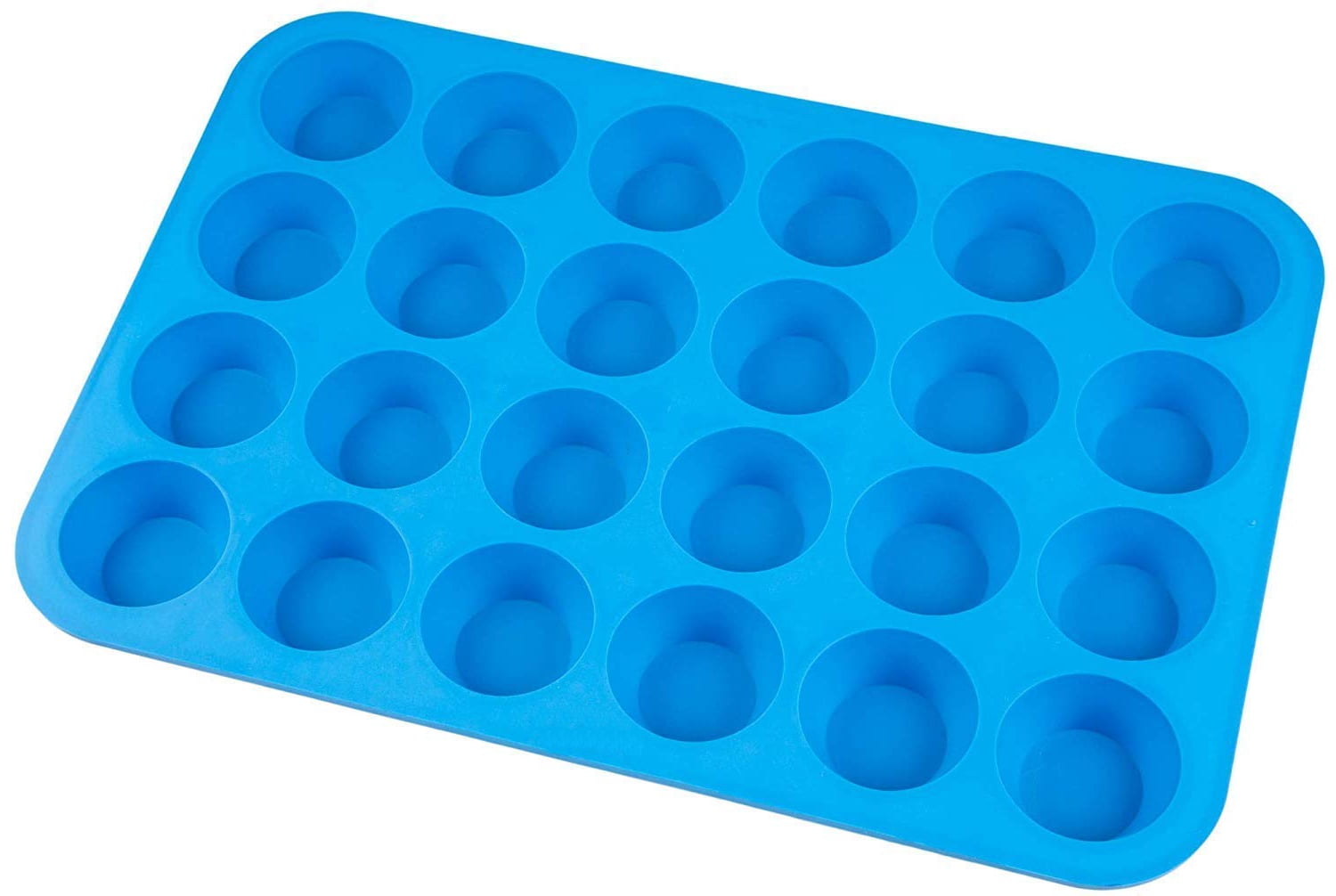 100% Silicone & Dishwasher Safe Silicon Bakeware Pans/Tin Free Recipe eBook Blue Kitchen Rubber Tray & Mold for Keto Fat Bombs Silicone Muffin & Cupcake Baking Pan 12 Cup Non Stick BPA Free