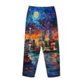 thumbnail image 5 of Daiia Neon Shanghai Cityscape Night Women's Sleep Pant with Pockets and Drawstring,Pajama Pants-Medium, 5 of 9