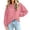 Pink, variant on IAJDKMEK Womens Solid Pocket Sweatshirt - Crew Neck Sweatshirts Women Long Sleeve Pullover Oversized Tops with Pockets,Purple S