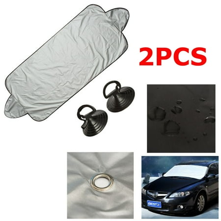 Windscreen Cover - 2x Car Windshield Sun Shade Cover Auto Anti Sun UV Windscreen Pad Heat Snow Frost Ice Shield Dust Summer Winter Protector Protect