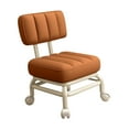 thumbnail image 2 of Low Square Rolling Stool Pedicure Stool Pulley Stool Roller Seat Short Stool for Orange, 2 of 9