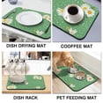 thumbnail image 4 of Washable Rubber Daisy Cute Floral Dish Drying Mats for Kitchen Counter Home Large Coffee Bar Pad Accessories and Decor for Utensils Stemware 19.5''x12'', 4 of 7