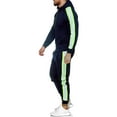 thumbnail image 2 of 2Pcs Men's Tracksuit Set Pullover Hoodie Sweatshirt Jogger Sweatpants Solid Patchwork Casual Suit, 2 of 5