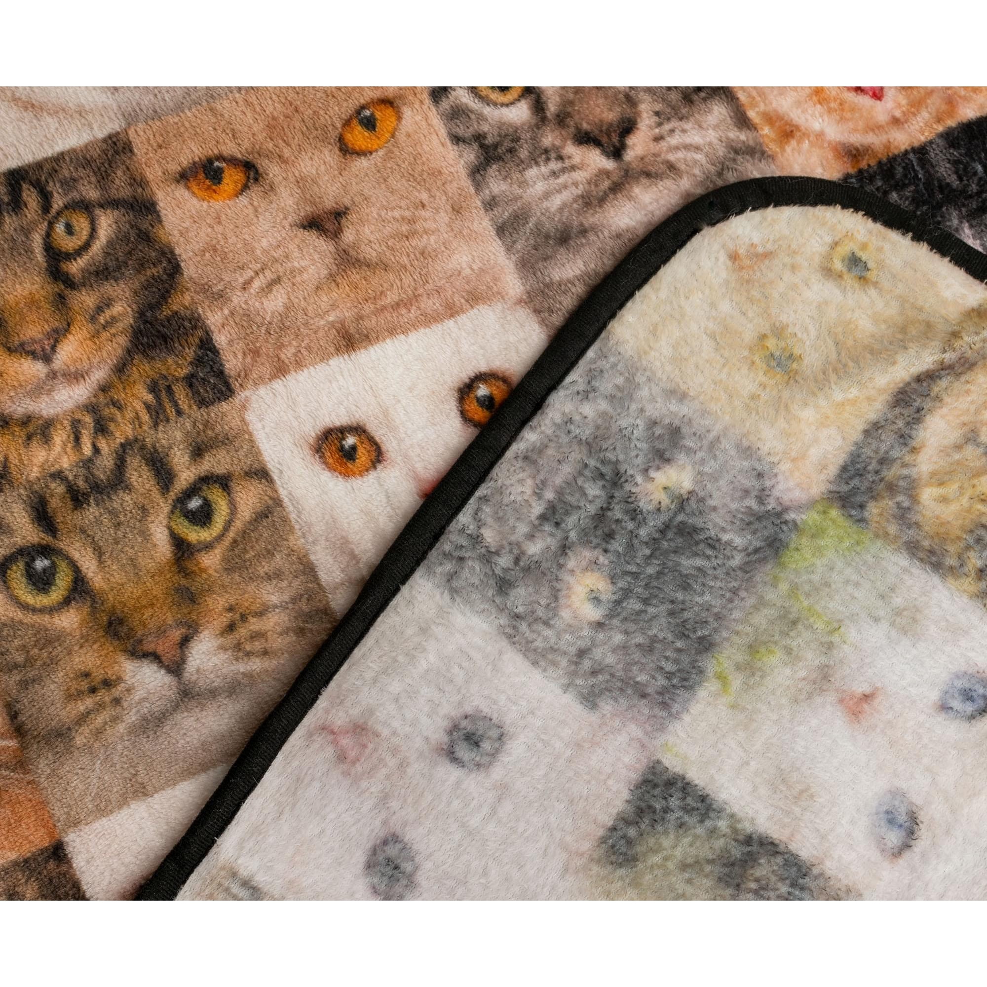 Cat Face Collage Fleece Throw Blanket 45 x 60 Inches Walmart