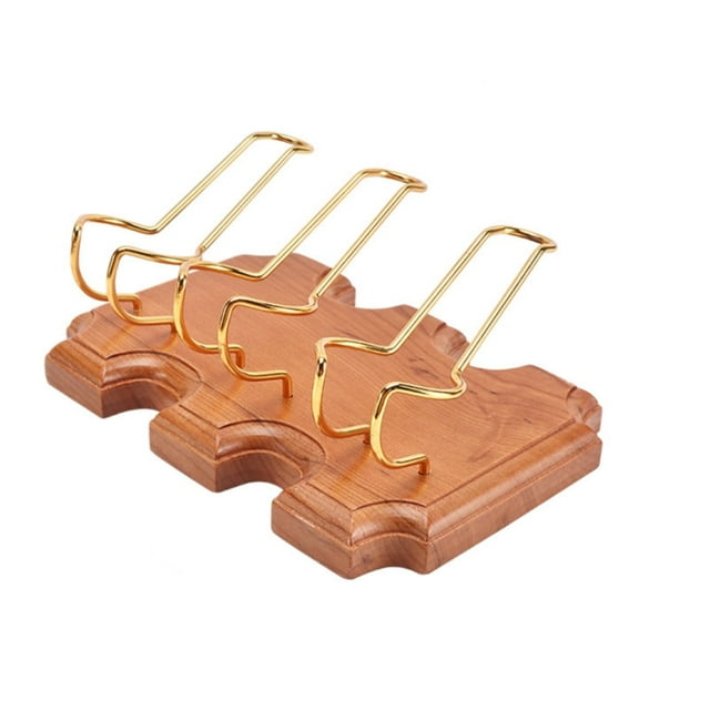 Gkeoshab Rack Pipe Stand Holder Single/2/3/4/5 Holder Creative Pipes Display Stand Solid Wood Handmade Great Decoration For Tabletop Or Desk Home & Garden