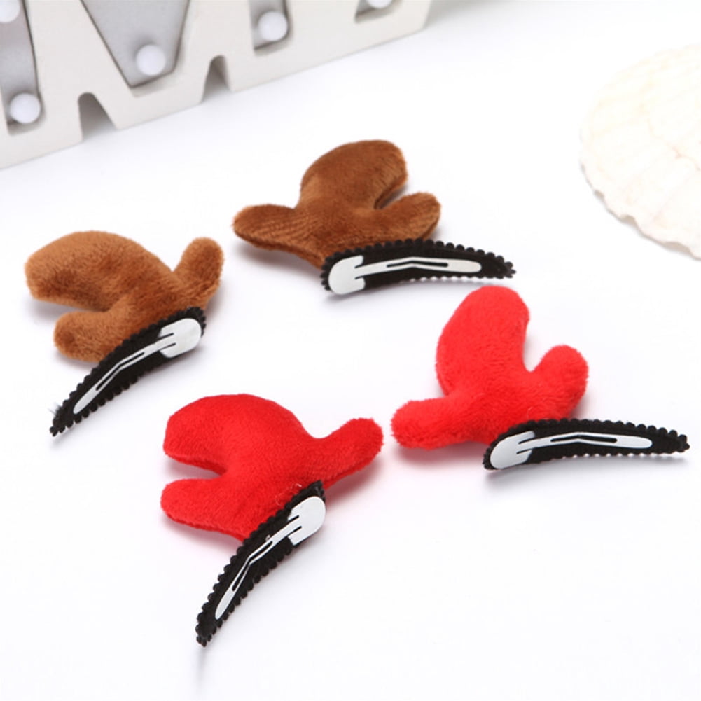 Esaierr Christmas Hair Clips/ Christmas Tree Hairpins Christmas Hat Hair Clips Xmas Accessories Holiday Headdress Set For Girls Women Gifts
