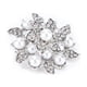 thumbnail image 5 of Broche Diamante Flor Perla Aleación Moda para Regalo Exquisito Decoraciones de TelaPlata, 5 of 5