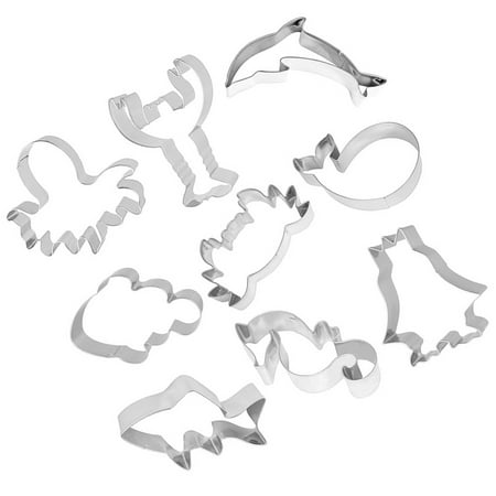 

stainless steel moulds 9PCS Stainless Steel Cookie Moulds Creative Marine Life Shaped Biscuit Moulds Funny Cutters for Kitchen Baking DIY