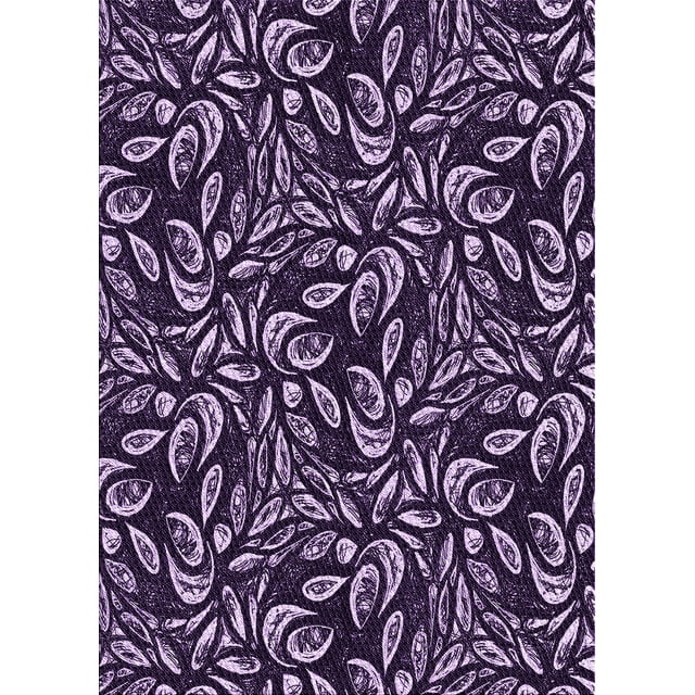 Ahgly Tapis Rectangulaire Lavable en Machine Intérieur Transitionnel Lilas Violet Riche, 8 Pieds x 12 Pieds