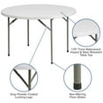thumbnail image 2 of 48'' Round Granite White Plastic Folding Table, 2 of 9