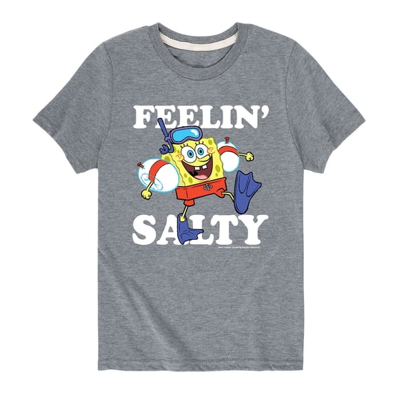 SpongeBob SquarePants - Feelin Salty - Toddler and Youth Girls Short Sleeve T-Shirt