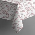 thumbnail image 3 of Red Christmas Sketch Pattern Rectangle Tablecloth 60"x84",Waterproof Polyester Rectangle Table Cloth, Wipeable Spillproof Polyester Tablecloth for Dining, Camping, Indoor and Outdoor, 3 of 5