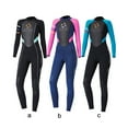 thumbnail image 4 of Maillot de Bain Multicolore Col Rond d'Une Seule Pièce Manches Longues Style Simple Ensemble de Plongée Réglable Élastique Maillot de Bain Vêtements Maillots de Bain Noir S, 4 of 7