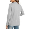 thumbnail image 5 of Itsame Womens Cardigan, Long Sleeve Open Front Casual Cardigan Blouse Gray XL, 5 of 8
