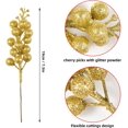 thumbnail image 3 of 12/24pcs Christmas Glitter Berries Stems Artificial Christmas Picks for Christmas Tree Ornaments, Christmas Tree DIY Wreath Crafts Gift Fireplace Holiday Home Decor, 3 of 8