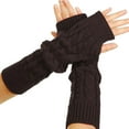 thumbnail image 1 of Winter Warm And Fashionable Solid Color Knitted Fingerless Gloves For Men And Women, 1 of 3