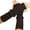 Coffee, variant on Solid Cable Knit Fingerless Arm Warmers Thumb Hole Long Knitted Cuffs Winter Warm Fashion Half-Finger Gloves Gray One Size