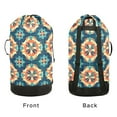 thumbnail image 4 of RMDQTR Durable Large Laundry Backpack with Drawstring Closure Ideal for Laundry Trips,Travel&Camping Boho Pattern on Blue, 4 of 7