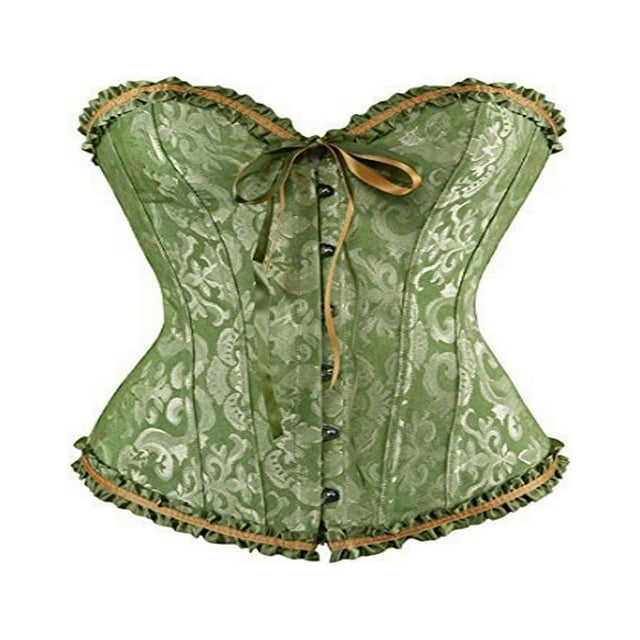 Femmes Vintage Corset Overbust Classique Bustier en Acier Os Lace Up Top