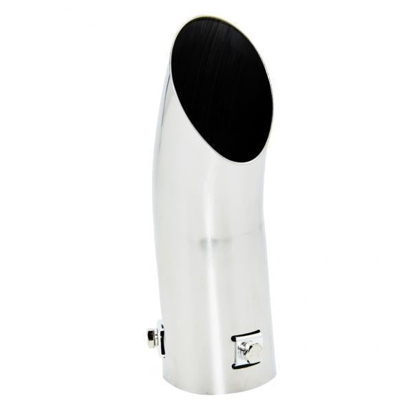 DYNWAVECA 2x Embout d'Échappement Auto Chromé 2,32 Pouces 59mm Acier Inoxydable 185mm