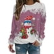thumbnail image 2 of Sudadera con estampado de muñeco de nieve de Navidad para mujer, Jersey informal de manga larga con cuello redondo, talla grande, otoño e invierno, 2023, 2 of 4