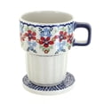 thumbnail image 2 of Blue Rose Polish Pottery Red Poppy Large Mug with Lid, 2 of 2