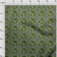 thumbnail image 2 of oneOone Polyester Lycra Forest Green Fabric Mandala & Peacock Block Sewing Craft Projects Fabric Prints By Yard 56 Inch Wide, 2 of 4