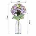 thumbnail image 6 of Efavormart 5 Pack | 25 Heads Lavender/Lime Silk Hydrangea Artificial Flower Bushes Wedding Floral Arrangements, 6 of 8