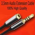 thumbnail image 6 of Premium Earphone Gold Plated Plug 3.5mm Jack Audio Extension Cable Aux Cord Male to Female Extender WHITE 1M, 6 of 8