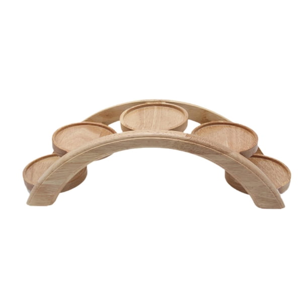 Bandeja de madera para servir, bandejas multiusos con forma de puente, creativas para postres. 5 niveles