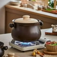 thumbnail image 5 of Ceramic slow cooker, stoneware casserole with lid, soup pot for stew, soup, rice, 5 of 8