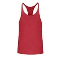 thumbnail image 5 of Chiccall Mens Cotton Gym Tank Tops Solid Crew Neck Sleeveless Tee Lightweight High Elastic Bodybuilding Summer Cut Off Tops Wine 2XL, 5 of 5