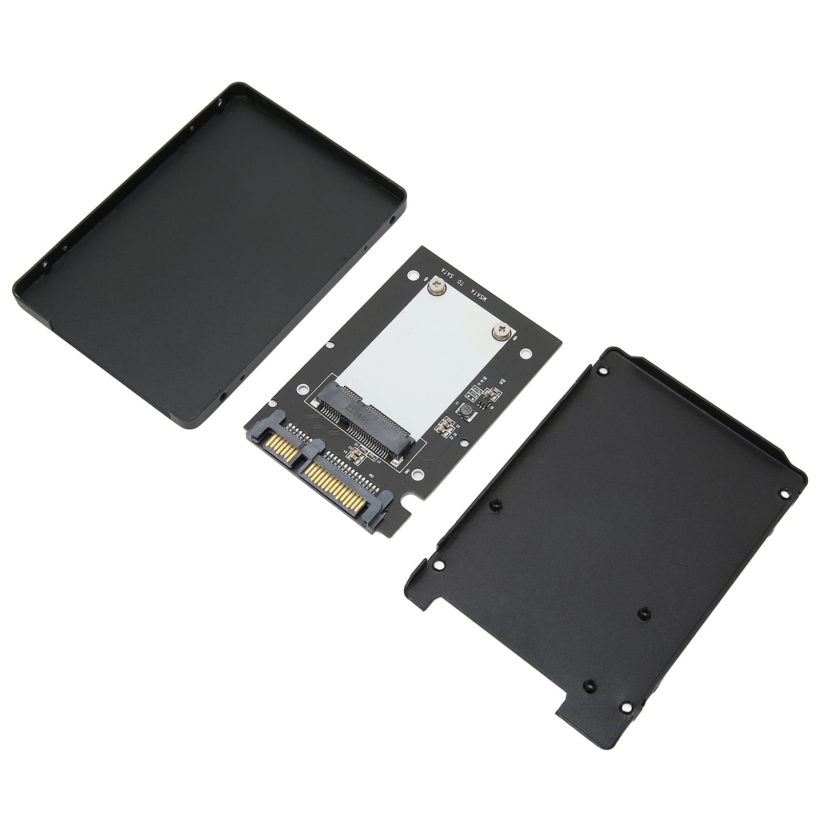 Ccdes SSD Enclosure MSATA To III 2.5in All Aluminum Alloy Plug And Play SSD Adapter Box Solid State Drive Adapter Box,Hard Drive Reader,2.5in SSD Hard Disk Adapter Box