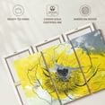 thumbnail image 6 of Elephant Stock Bright Yellow Flower Wall Art - Horizontal Multi Panel Canvas - Lobby Wall Decor - Floral And Botanical Multi Panel - Black And Yellow Decor - 65" x 42", 6 of 8