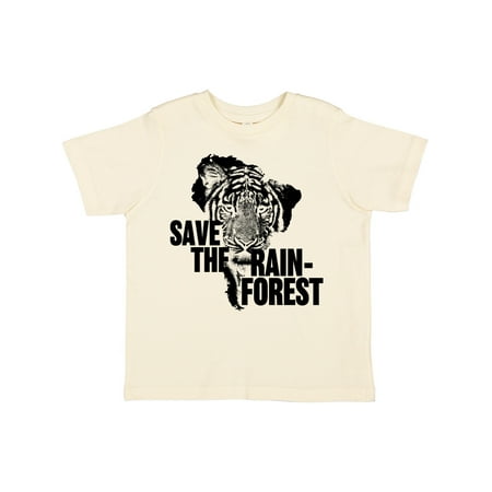 

Inktastic Save the Rainforest Tiger with South America Silhouette Gift Toddler Boy or Toddler Girl T-Shirt