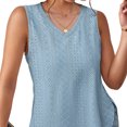 thumbnail image 6 of successthop Tank Tops for Women Summer Tunic Solid Split Curvy Hem Shirts Sleeveless Tees Blouse V Neck Tshirts Loose Fit Pullovers Clothes, 6 of 6