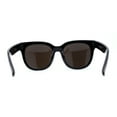 thumbnail image 4 of Womens Round Thick Horn Rim Color Mirror Boyfriend Sunglasses Black Purple Mirror, 4 of 4