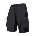 thumbnail image 5 of Havenre Men's Mountain Bike Shorts Button Elastic Waist Stretch Hiking Cargo Shorts Quick Dry with Zipper Pocket for Bicycle Cycling Casual Golf Black L, 5 of 8