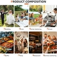 thumbnail image 7 of EVGTTI 1 Pack 9QT Chafing Dish Buffet Set, Stainless Steel Chafing Dish with 1/2 Size Food Pan, Foldable Frame for Events, Weddings, 7 of 7
