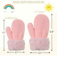 thumbnail image 6 of 1Pairs Baby Girl Mittens Fleece Toddler Boy Mittens Warm Kids Winter Gloves Unisex Cold Weather Baby Gloves, 6 of 6