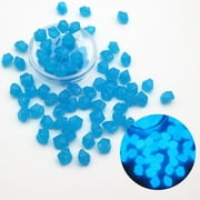 UsRHHA 50PC Glowing Aquarium Stones, Icechunk Shape Night Light for Fish Tank Decor, Resin Underwater Ornaments