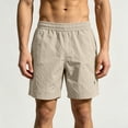thumbnail image 5 of ZRGHAOYLQ Mens Casual Shorts 7 Inch Elastic Waist Shorts Straight Leg Loose Fit Shorts Breathable Lightweight Summer Leisure Shorts with Pockets, 5 of 7