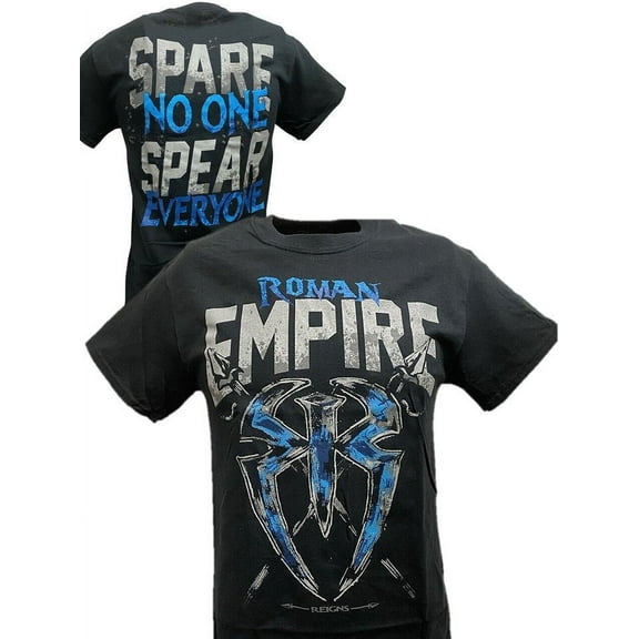 Roman Reigns Empire Mens T-shirt Spare No One Spear Everyone M